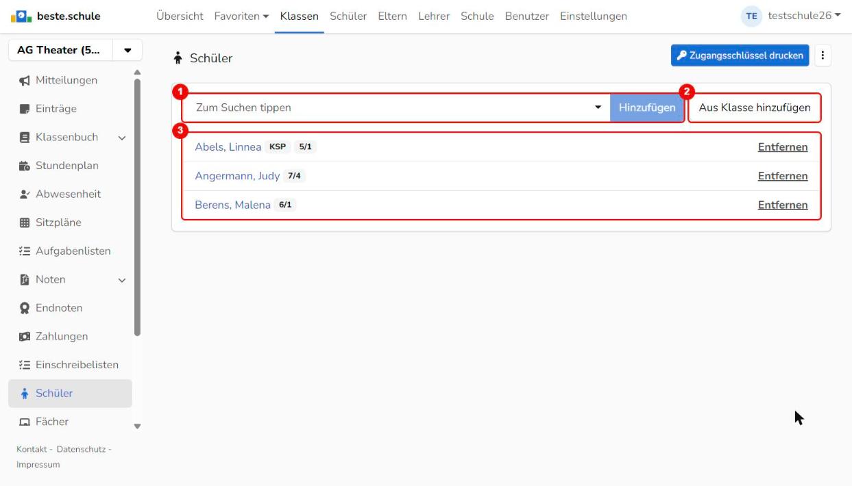 Schüler aus verschiedenen Klassen in der AG