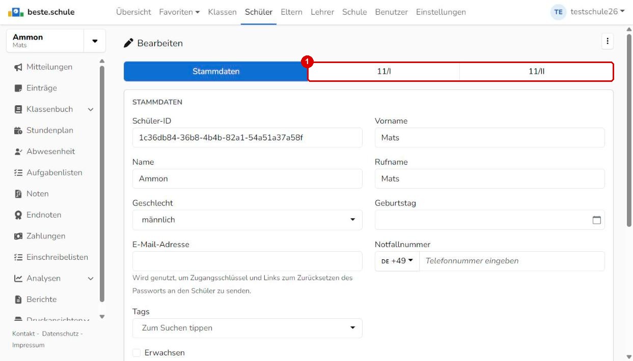 Schüler mit den Halbjahren 11/I und 11/II