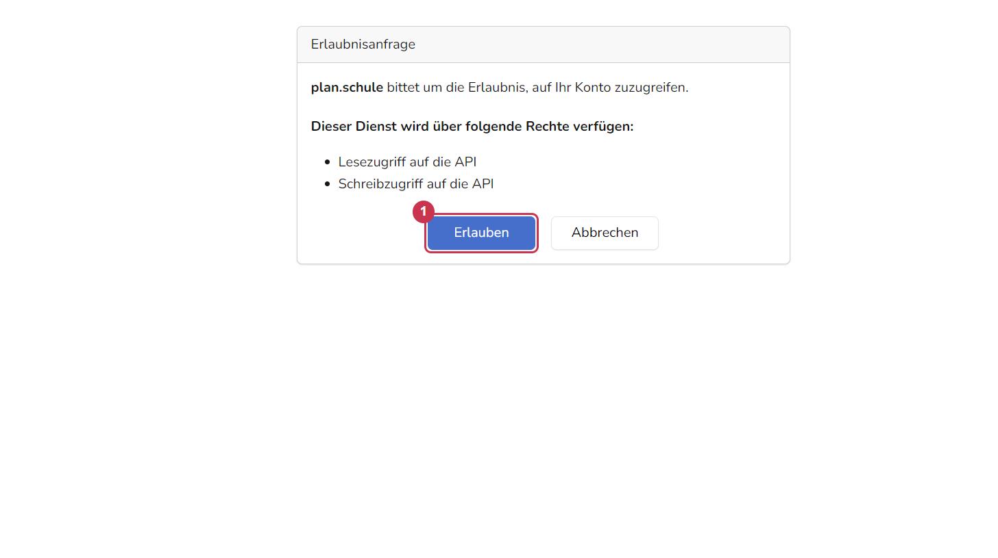 Erlaubnisanfrage von plan.schule