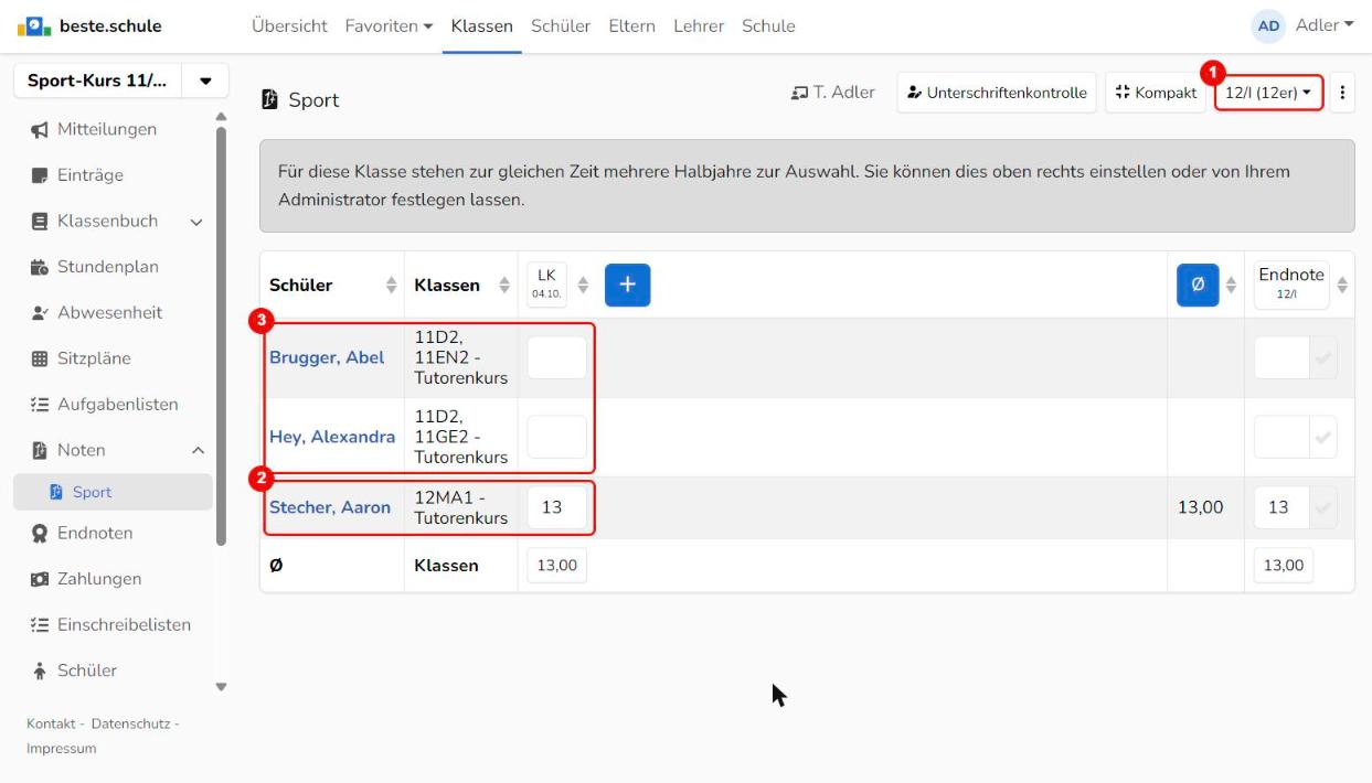 Zweite Leistungskontrolle im Halbjahr 12/I
