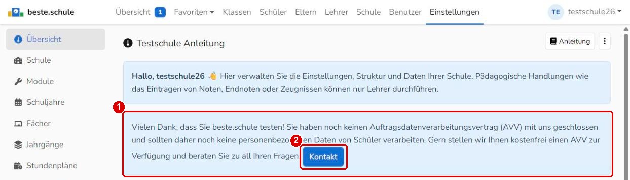 Hinweis zum Auftragsverarbeitungsvertrag mit Kontakt-Knopf
