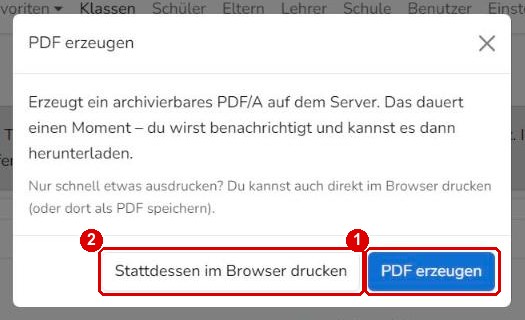 Fenster PDF erzeugen