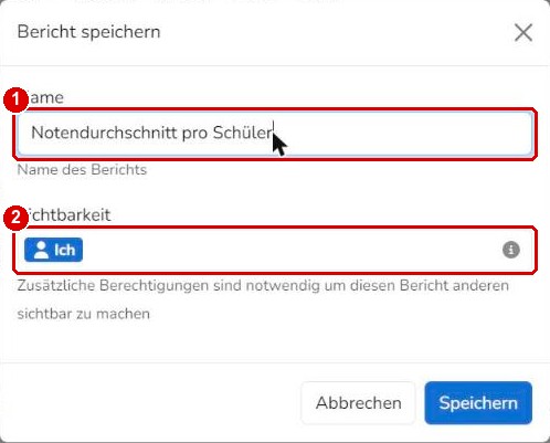 Bericht speichern
