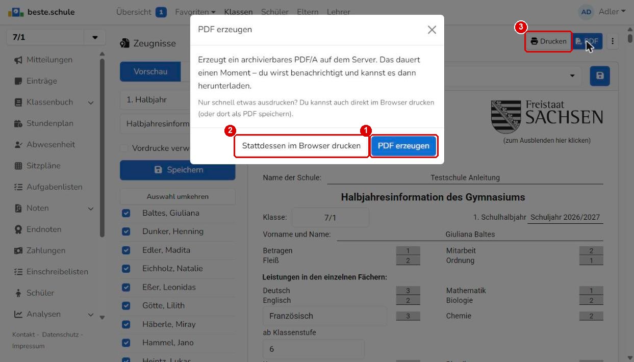 PDF erzeugen