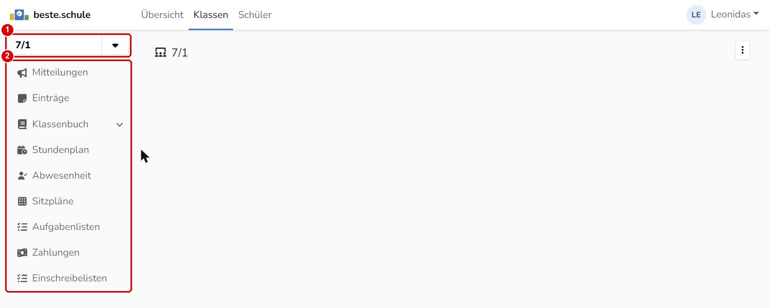 Bereich der Klasse