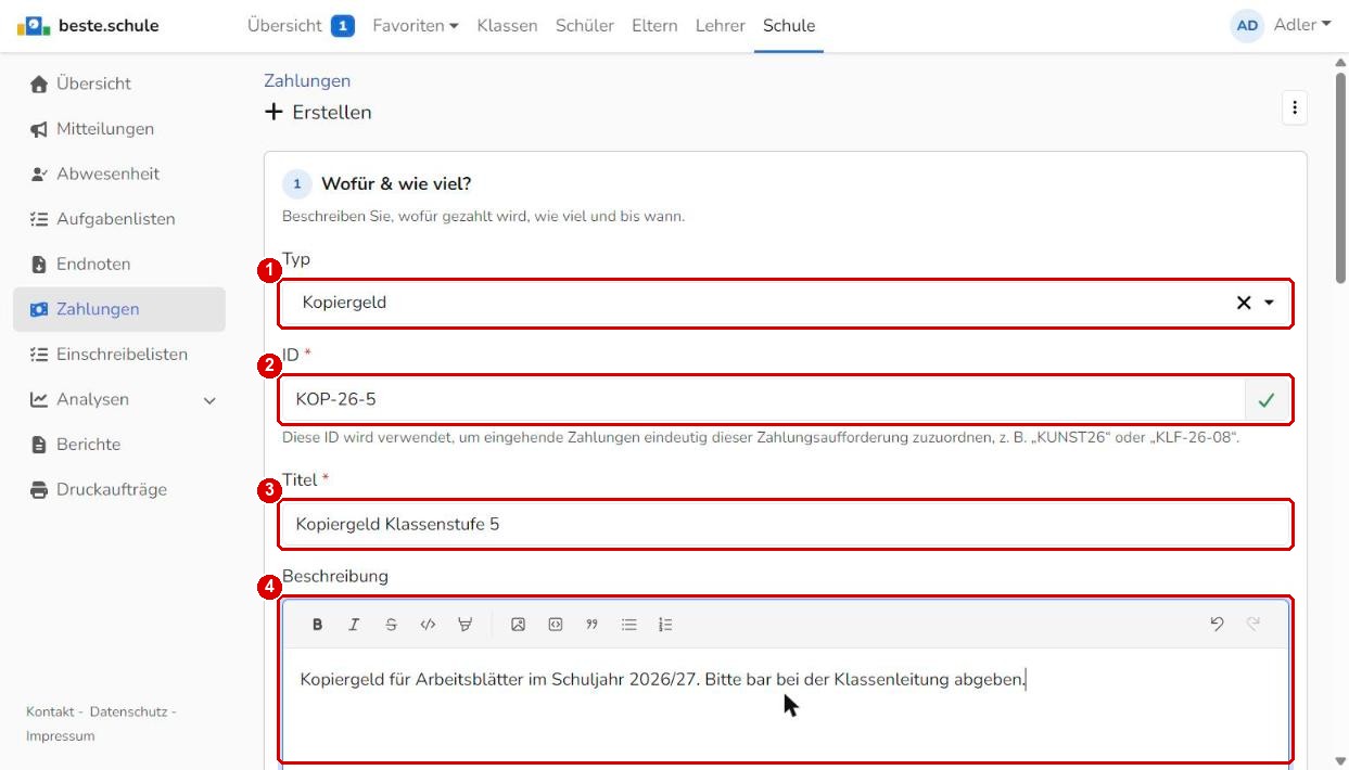 Zahlungsaufforderung: Wofür und wie viel